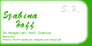 szabina hoff business card